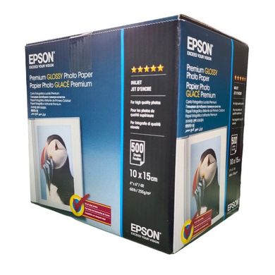 Фотопапір Epson 10x15см Premium Glossy Photo Paper, 255г/м², 500арк. C13S041826 фото