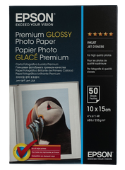 Фотопапір Epson 10x15см Premium Glossy Photo Paper, 255г/м², 50арк. C13S041729 фото