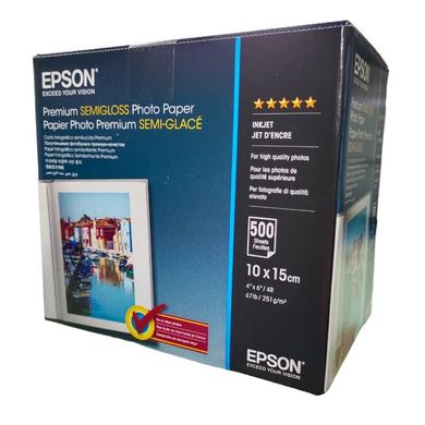 Фотопапір Epson 10х15см Premium Semiglossy Photo Paper, 251г/м², 500арк. C13S042200 фото