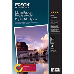 Фотопапір Epson A4 Matte Paper-Heavyweight, 50арк, 167г/м2 C13S041256 фото