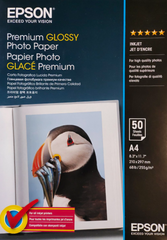 Фотопапір Epson A4 Premium Glossy Photo Paper 255г/м², 50арк. C13S041624 фото