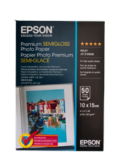 Фотопапір Epson 10x15см Premium Semiglossy Photo Paper, 251г/м², 50арк. C13S041765 фото