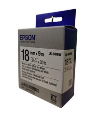 Картридж зі стрічкою Epson LK5WBW для принтерів LW-400/400VP/700 Strng adh Blk/Wht 18mm/9m C53S655012 фото