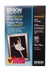 Фотопапір Epson 100mmx150mm Ultra Glossy Photo Paper, 300г/м², 50арк. C13S041943 фото
