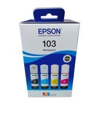 Набір з чотирьох контейнерів з чорнилом, Epson 103 Multipack (C,M,Y,Bk) C13T00S64A фото