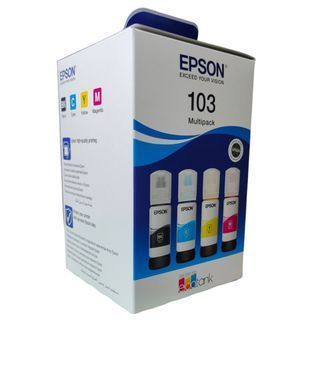Набір з чотирьох контейнерів з чорнилом, Epson 103 Multipack (C,M,Y,Bk) C13T00S64A фото