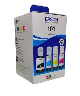 Набор из четырех контейнеров с чернилами Epson 101 L4150/L4160 (C,M,Y,Bk) C13T03V64A фото