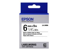 Картридж с лентой Epson LK2WBN для принтеров LW-300/400/400VP/700 Std Blk/Wht 6mm/9m C53S652003 фото
