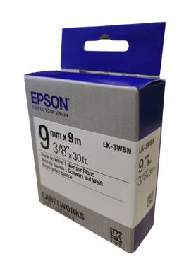 Картридж с лентой Epson LK3WBN для принтеров LW-300/400/400VP/700 Std Blk/Wht 9mm/9m C53S653003 фото