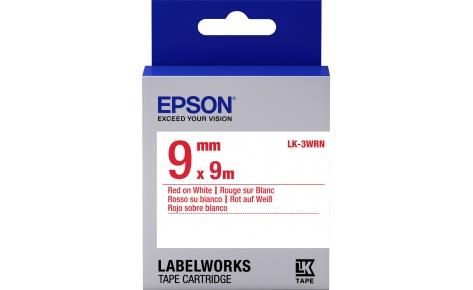 Картридж с лентой Epson LK3WRN для принтеров LW-300/400/400VP/700 Std Red/Wht 9mm/9m C53S653008 фото