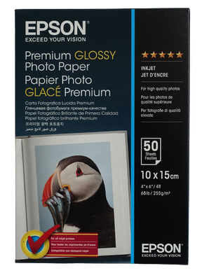 Фотобумага Epson 10x15см Premium Glossy Photo Paper, 255г/м², 50л. C13S041729 фото