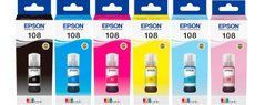 Набір оригінальних чорнил Epson 108 (B,C,M,Y,Lc,Lm) Bundle EPSON108Bundle фото