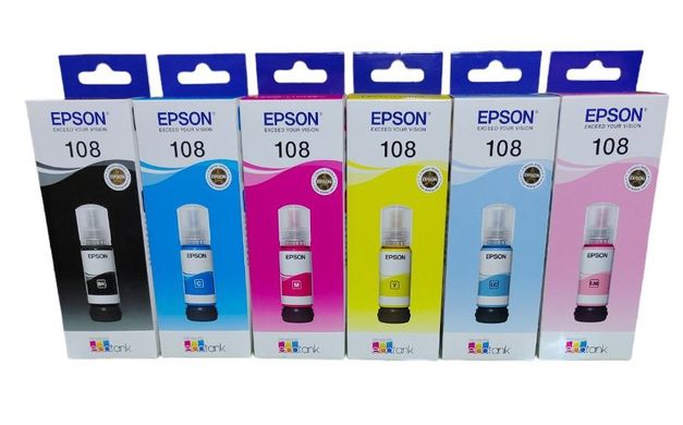 Набір оригінальних чорнил Epson 108 (B,C,M,Y,Lc,Lm) Bundle EPSON108Bundle фото