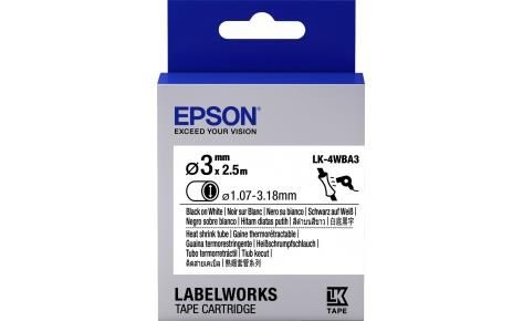 Картридж зі стрічкою Epson LK4WBA3 для принтерів LW-300/400/400VP/700 Blk/Wht d3mm/2,5 m C53S654903 фото