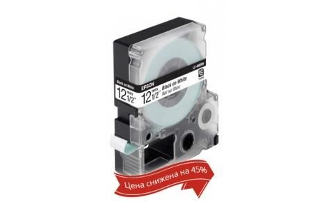 Картридж зі стрічкою Epson LK4WBN Standard Black/White 12mm/9m C53S654021 фото