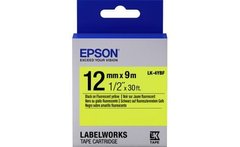 Картридж зі стрічкою Epson LK4YBF для принтерів LW-300/400/400VP/700 Fluorescent Black/Yellow 12mm/9m C53S654010 фото