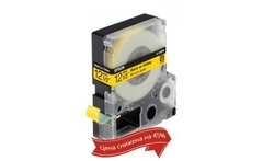 Картридж зі стрічкою Epson LK4YBP для принтерів LW-300/400/400VP/700 Pastel Black/Yellow 12mm/9m C53S654008 фото