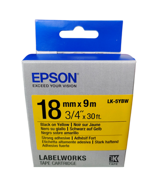 Картридж с лентой Epson LK5YBW Strong adh Black/Yellow 18mm/9m C53S655010 фото
