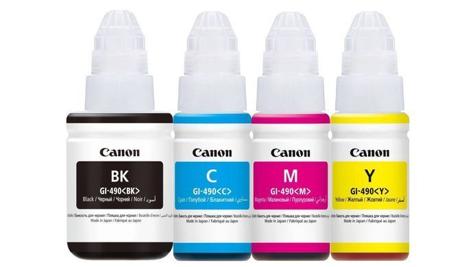 Комплект оригінальних чорнил Canon GI-490 (B,C,M,Y) 345мл GI490KIT фото