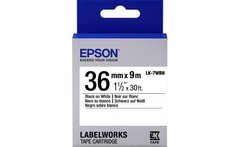 Картридж зі стрічкою Epson LK7WBN для принтерів LW-300/400/400VP/700 Black/White 36mm/9m C53S657006 фото