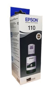 Оригинальные чернила Epson 110 XL black pigment (6000 стр) C13T03P14A фото